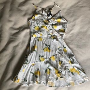 Lemon print mini dress
